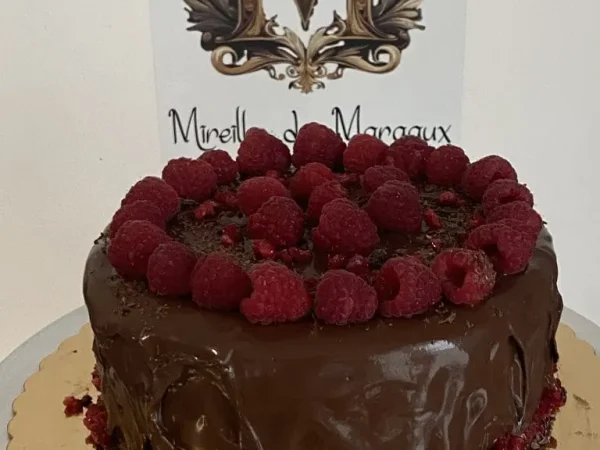 Tort raw vegan cu ciocolata si zmeura Mireille de Margaux Cluj