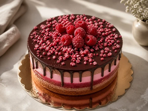 Tort Passion Rouge Chocolat cu ciocolată, vișine și zmeură
