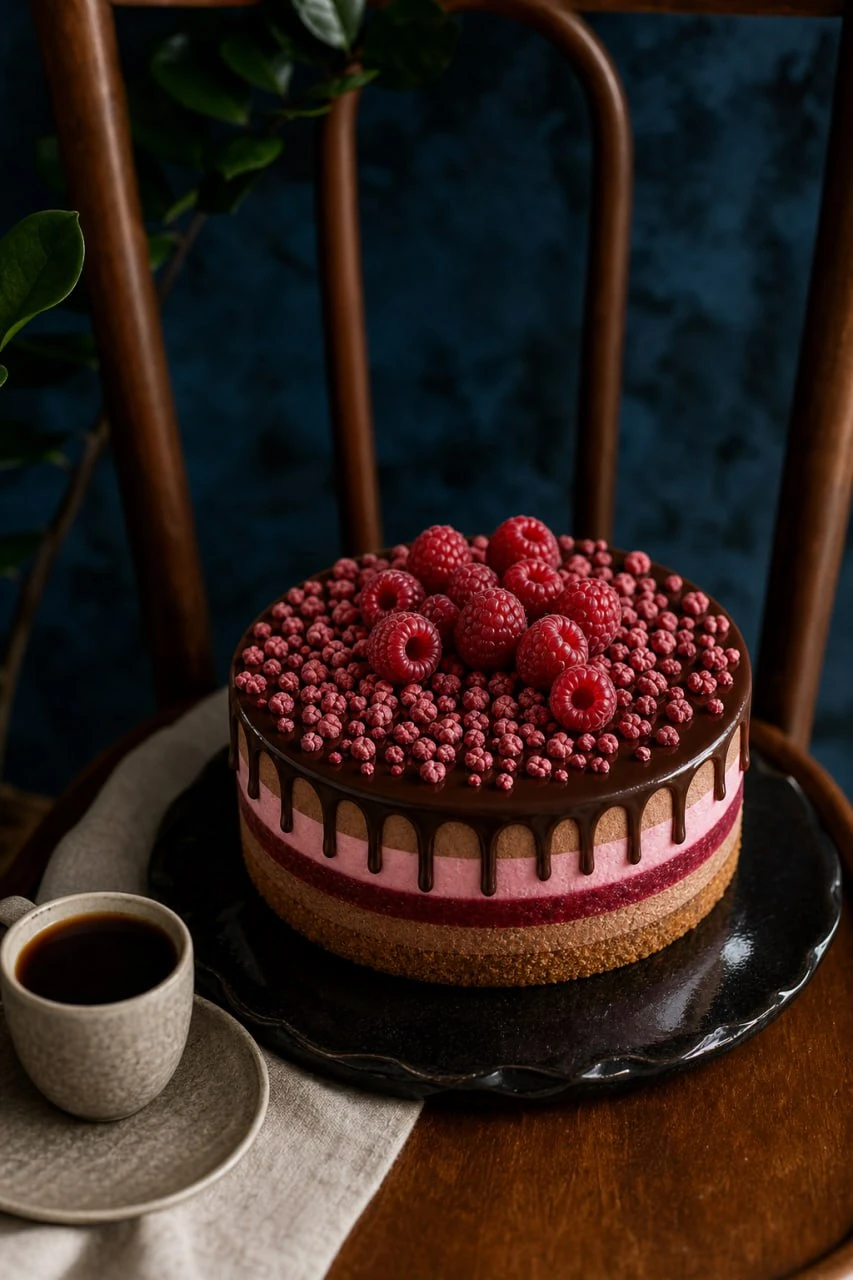 Passion Rouge Chocolat cu ciocolată, zmeură și cremă de caju